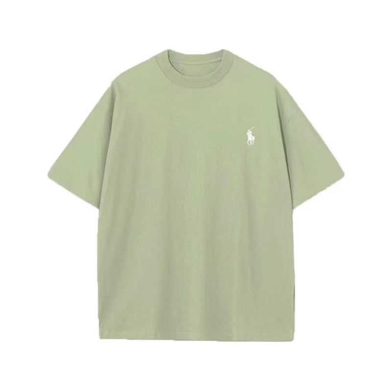 ~Rl Ralph Lauren Logo Embroidered T-Shirt, New Summer Style, Loose Casual Top, Short Sleeve, in Stock, Unisex