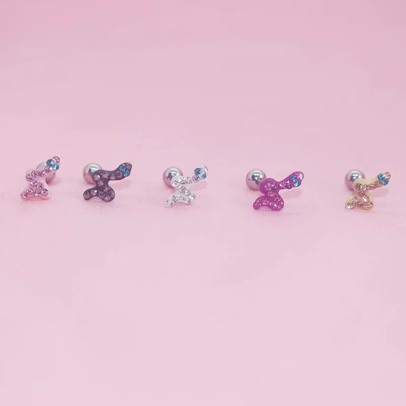 Small design earrings stainless steel