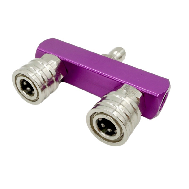 High-Pressure Washer 2-in-1 Dual Nozzle Water Gun Accessories 1/4 Quick-Connect Stainless Steel Purple 3600Psi Car Wash