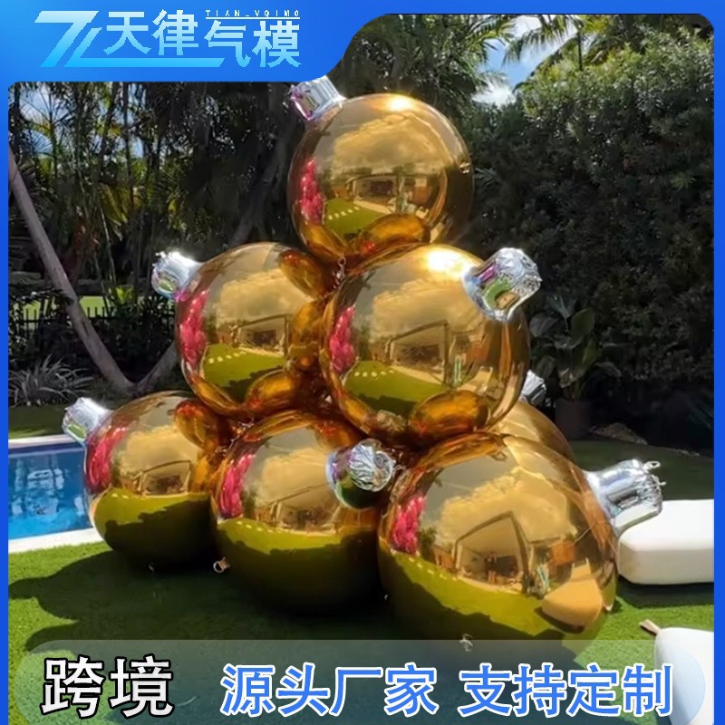 Hot sale Christmas hanging decoration giant red mirror spher