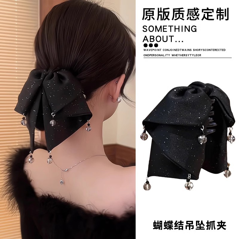 Clip de agarre de arco flotante delicado clip de cabello de alta gama para mujeres en la parte posterior de la cabeza clip de tiburón clip de cabello clip de cola de caballo clip de cabello