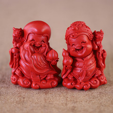 朱砂红砂寿公寿婆摆件家居玄关书房长寿老人礼物卧室喜庆生日送礼