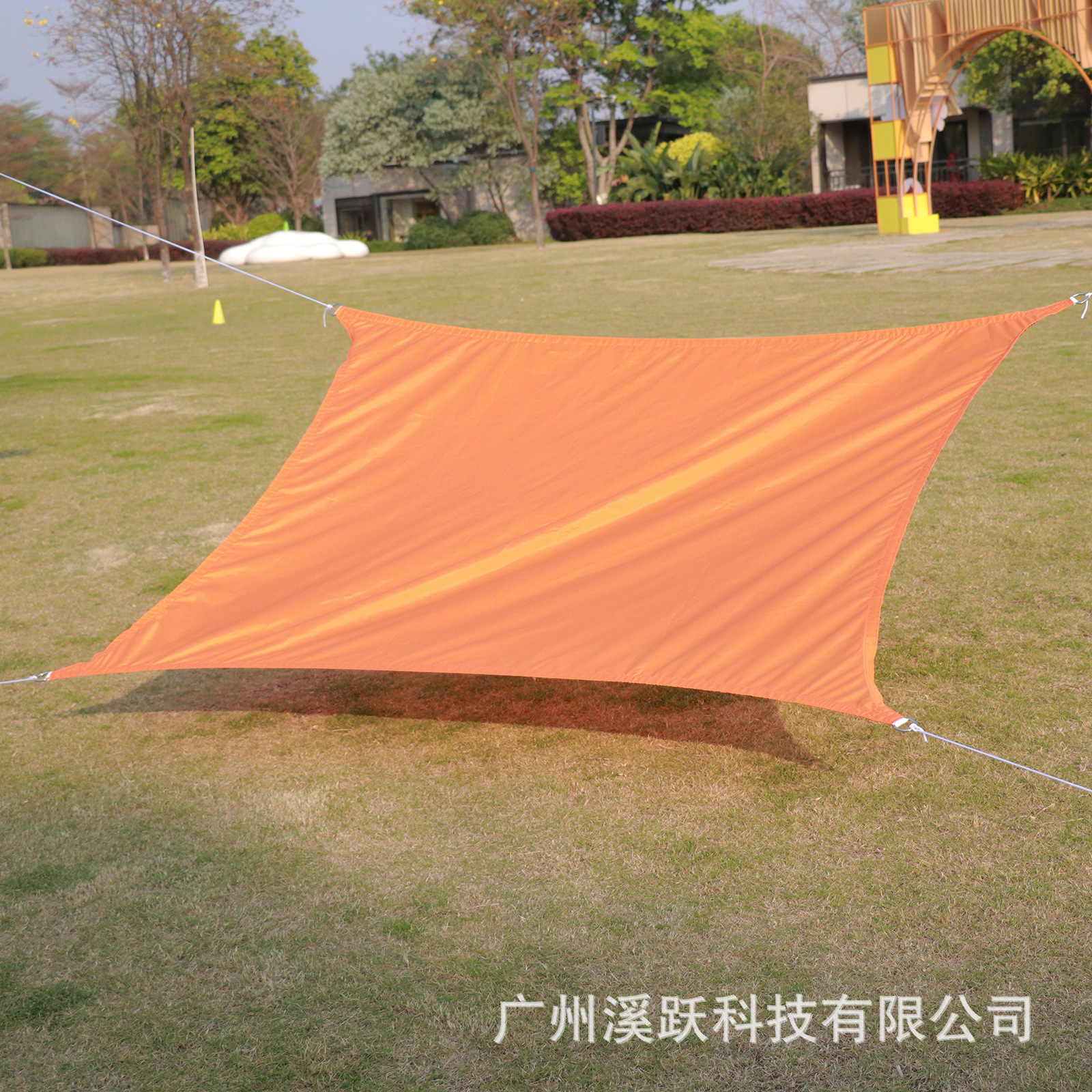 Four-Corner Waterproof Sunshade Sail Polyester Waterproof Sun Protection Uv-Resistant Shade Cloth Sunshade Net for Courtyard Outdoor Villa