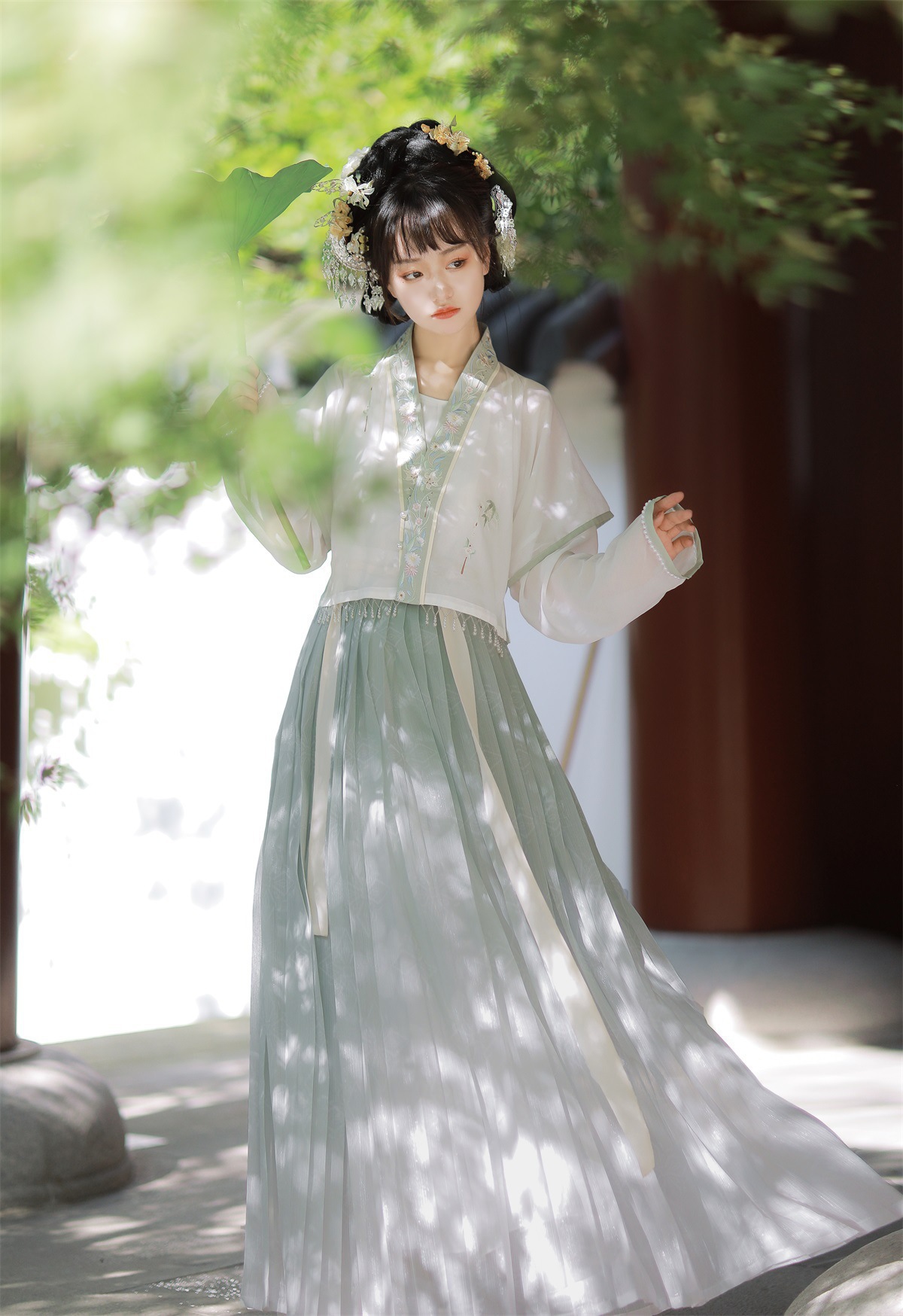 原创竹香汉元素汉服女飘逸仙气中国风套装对襟齐腰襦裙6392-阿里巴巴