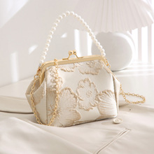 女包2025新款国风素雅汉服包中式古风手提旗袍包包单肩斜挎贝壳包