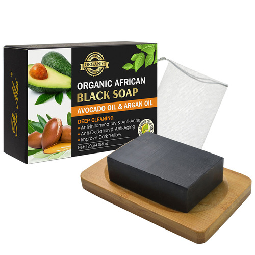 Cross-border Shea Argan Glycerin African Black Soap Cleansing Oil Control Handmade Soap Wholesale Handmade Soap