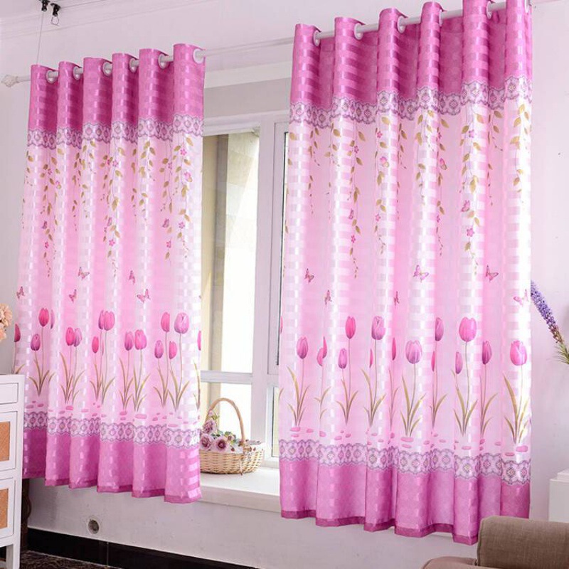 Pink Half Curtains Popular Finished Blackout Curtains Bedroom Blackout Curtains Living Room Floor-standing Blackout Short Curtains
