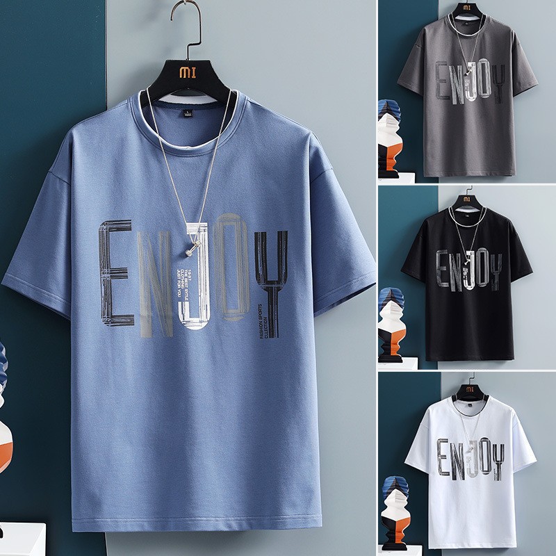 夏季新款短袖T恤男纯详情图12