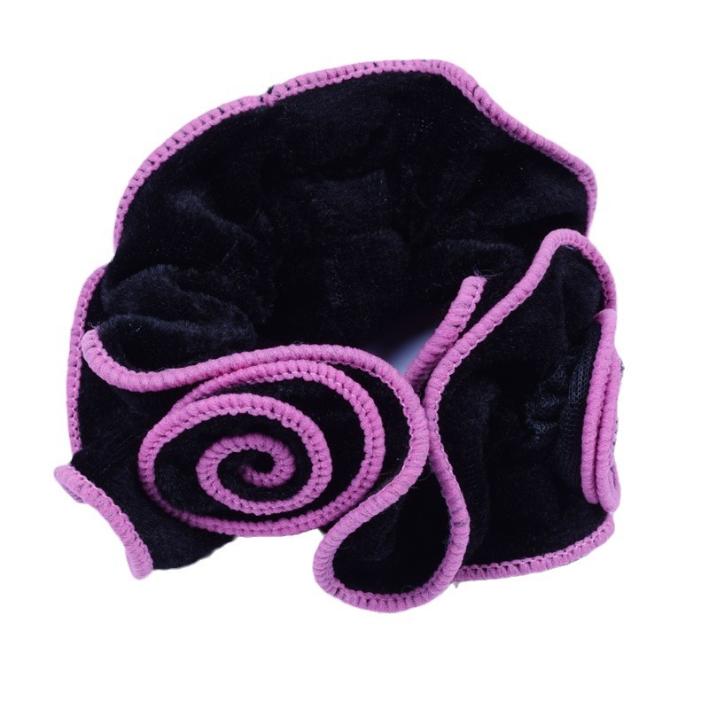 Elástico rosa em veludo acessório de cabelo em tecido_voghion.com