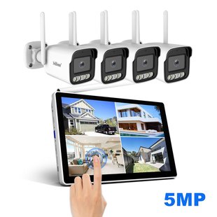 SriHome5MP touch screen wireless monitoring suit 4/8 channel HD CCTV camera home shop monitor