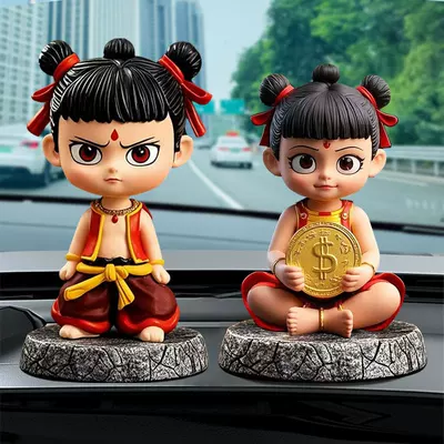 Nezha and Ao Bing | Car ornaments - combination-model-nezha-standing-model-sitting-model