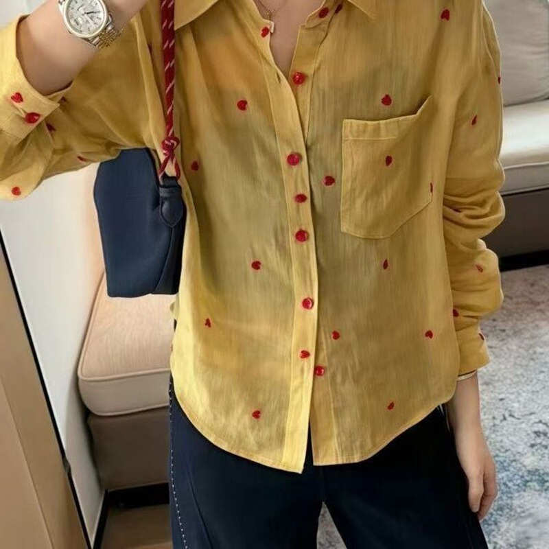 Love Thin Sun Protection Shirt for Women 2025 Summer New Style Light Luxury Age-Reducing Style Long-Sleeved Top