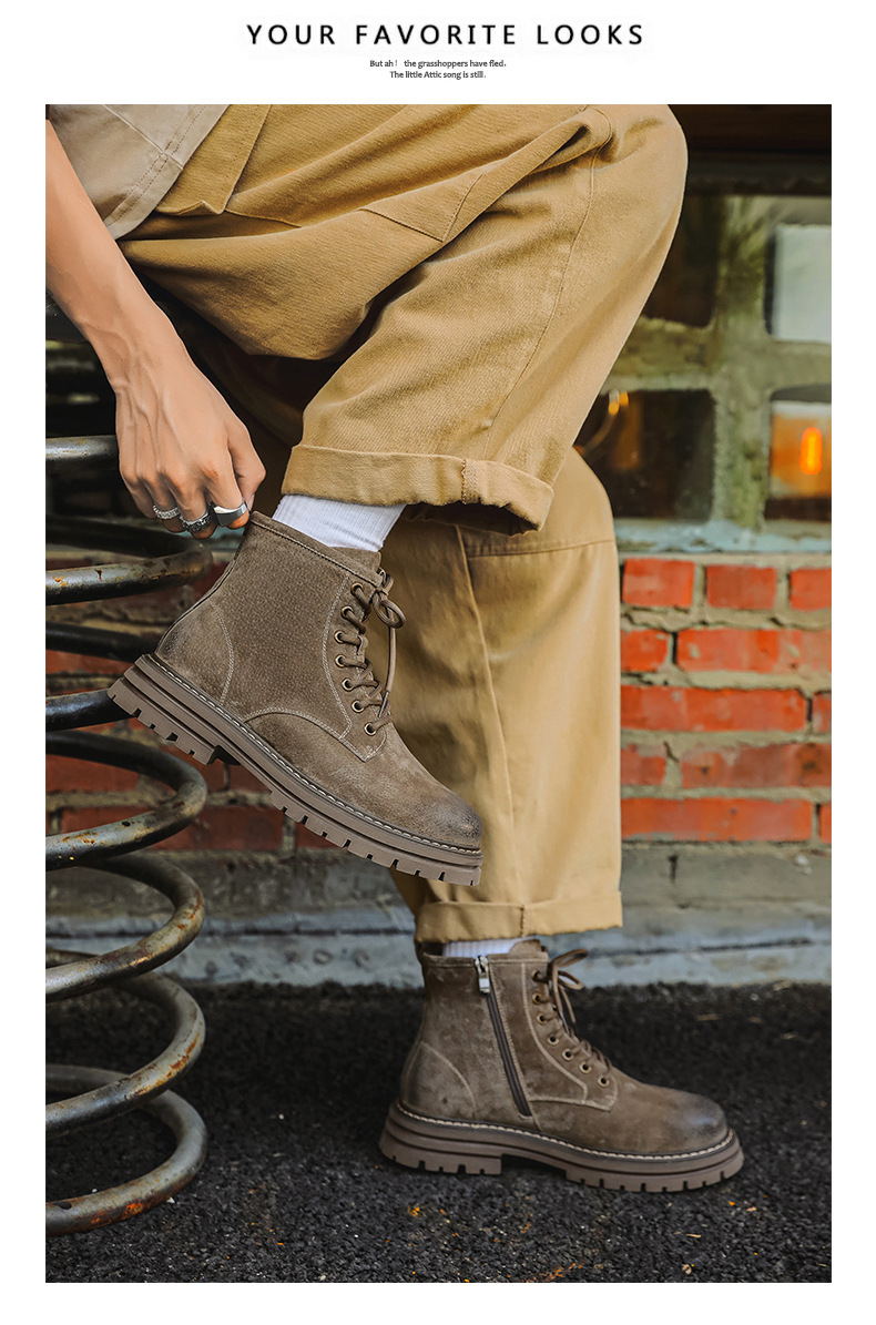 Martin Herren Desert Boots Gelb Englisches Design Arbeitsstiefel_voghion.com