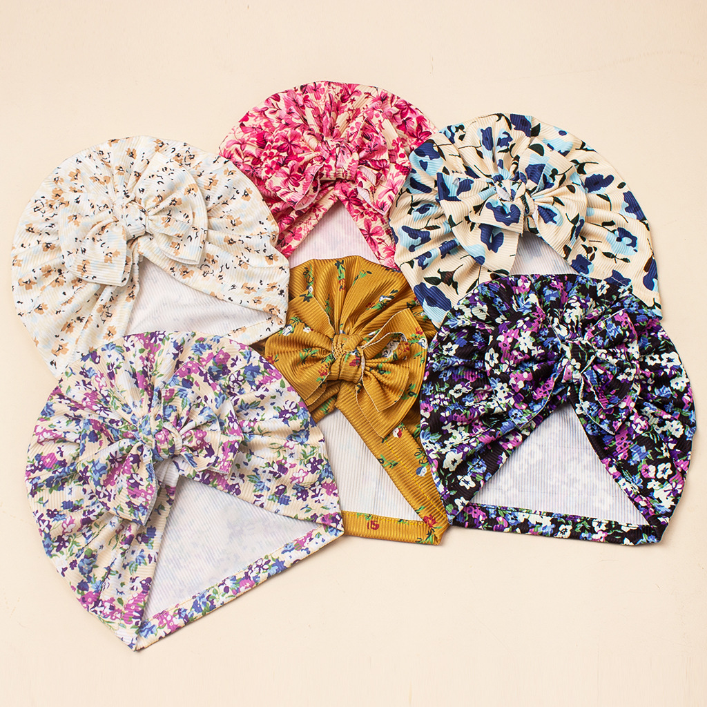 Baby Girl's Baby Boy's Fashion Flower Bow Knot Baby Hat display picture 5