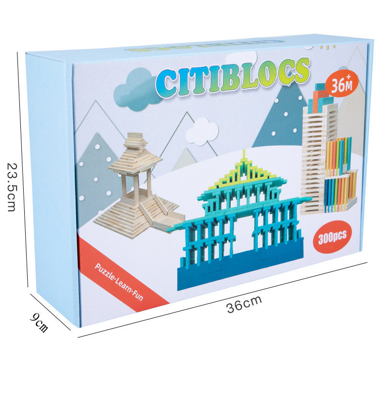 Jenga bloques de construcción de Madera Juguetes de educación temprana dominó de madera apilados altos