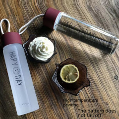 Internet celebrity creative hand-held hemp rope transparent glass cup can be printed logo water cup glass cup wholesale advertising gift cup 