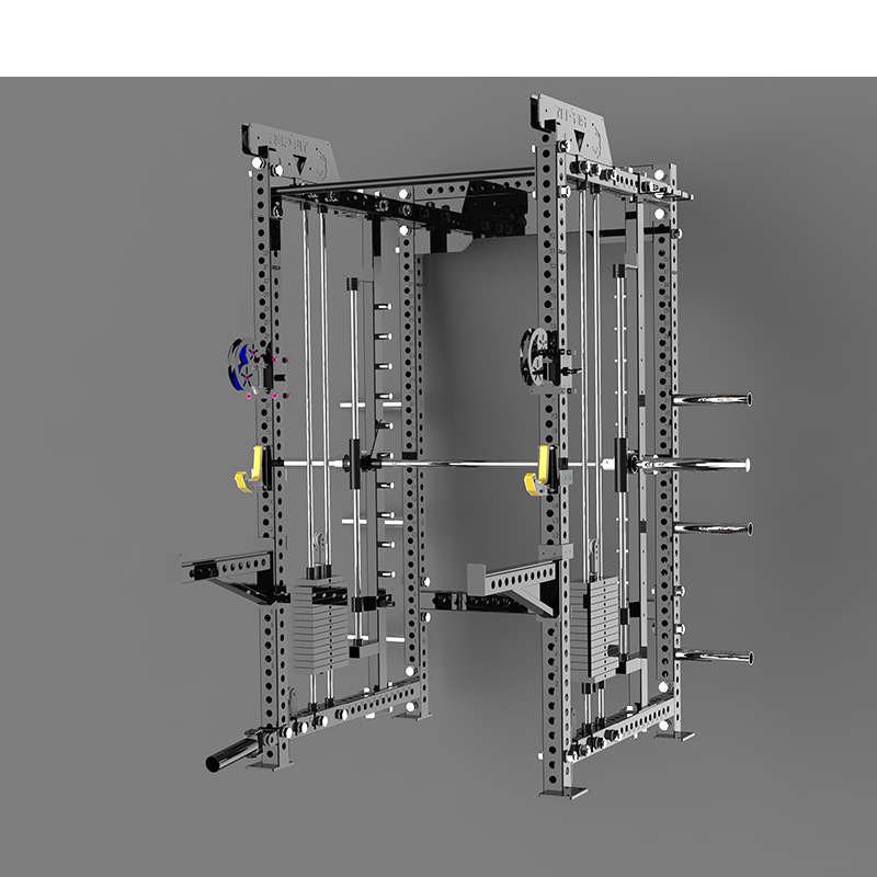 Gimnasio equipo profesional grande comercial multi-funcional Smith máquina medio marco cusquat rack pequeño pájaro volador pórtico
