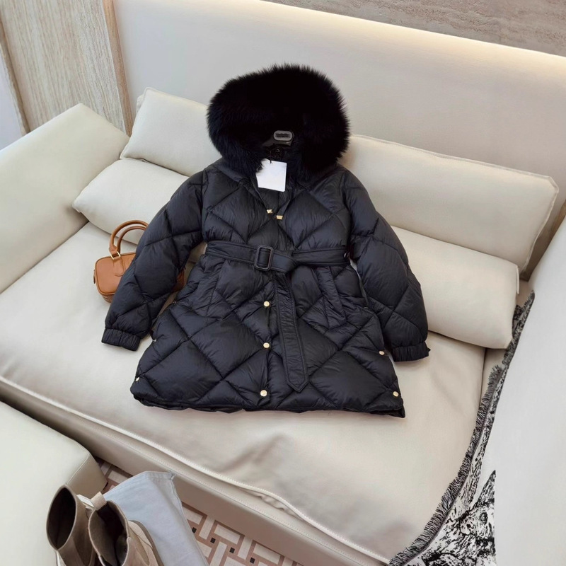 Correct Version in Stock High-Quality Max 2025 New Popular Women's Large Fur Collar down Jacket