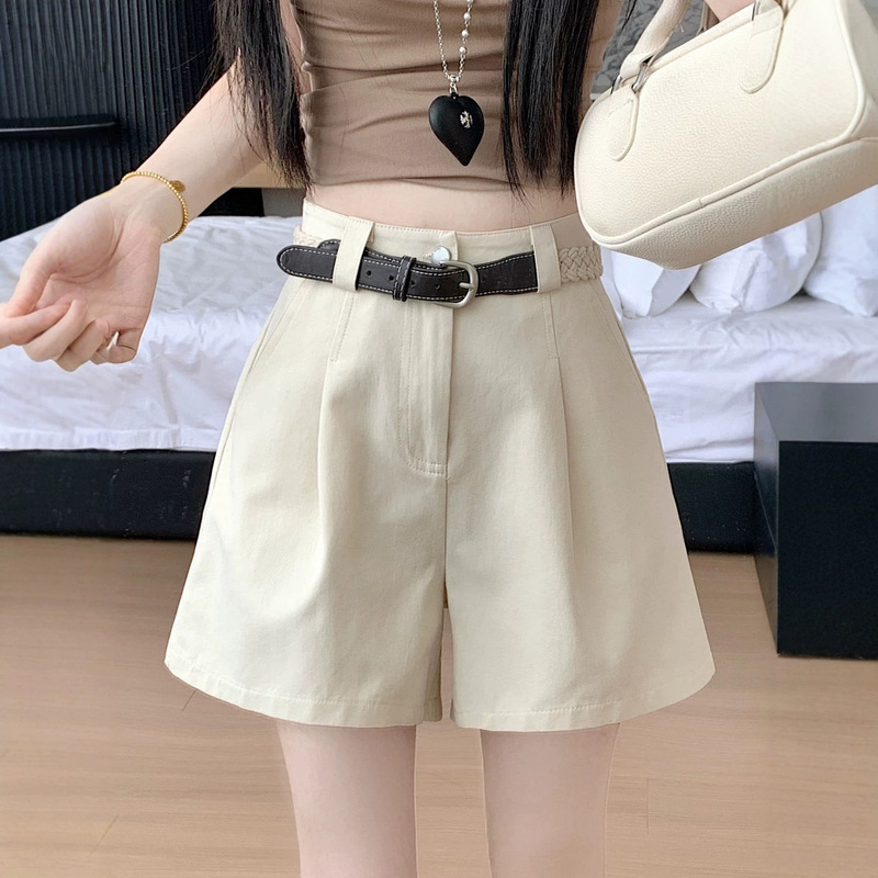 Washed Cotton Shorts for Women, Summer Thin Style, 2026 New Wide-Leg Slimming High-Waisted A-Line Loose Casual Pants Washed Cotton Shorts for Women, Summer Thin Style, 2026 New Wide-Leg Slimming High-Waisted A-Line Loose Casual Pants