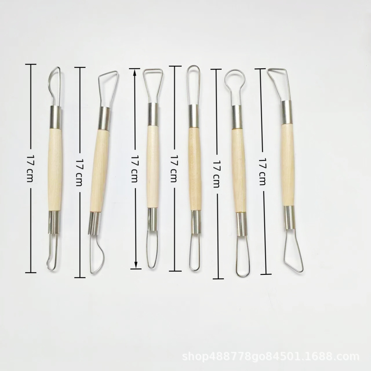 Herramientas cerámicas directas de 5 piezas de madera sólida de 5 piezas de herramientas de fabricación de cerámica de arcilla de cerámica herramientas de escultura de arcilla