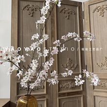 2叉梨花 长枝樱花禅意风装饰仿真花 婚礼堂布置假花中式垂吊樱花