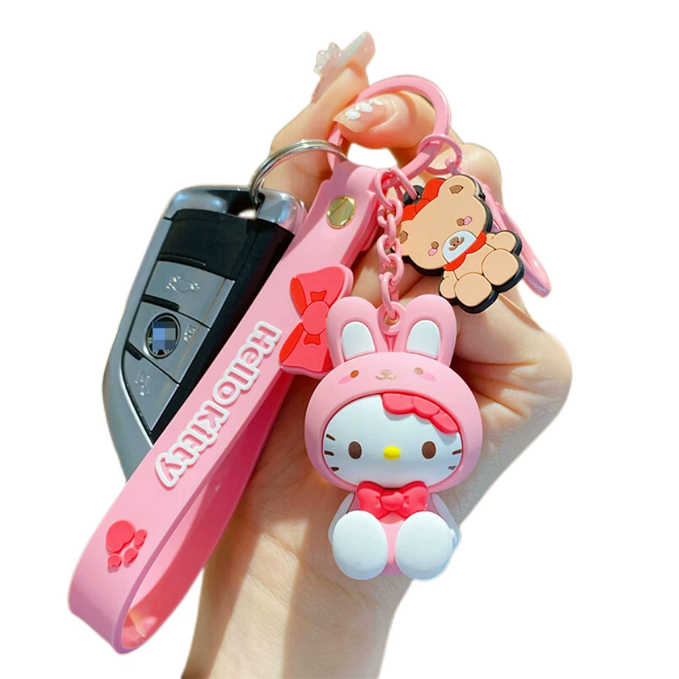 Купить-брелок (Sanrio) милый мультяшный подвеска, силиконовая шпилька для ключей и рюкзаков, мультиизначный персонаж