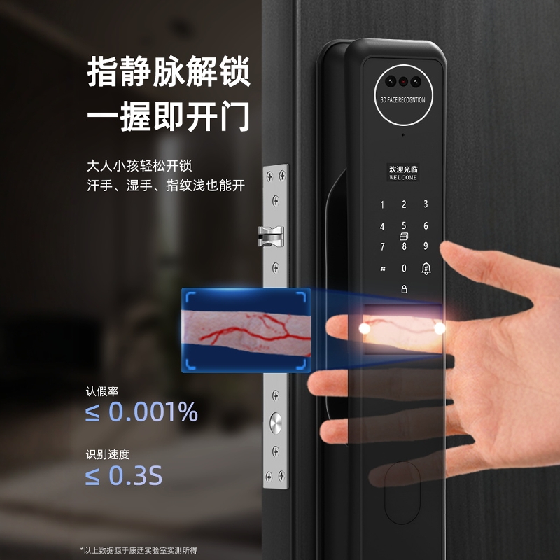 Identificación facial de huellas digitales cerradura puerta antirrobo doméstica cerradura electrónica cerradura de contraseña inteligente automática cerradura de puerta doméstica puerta de entrada