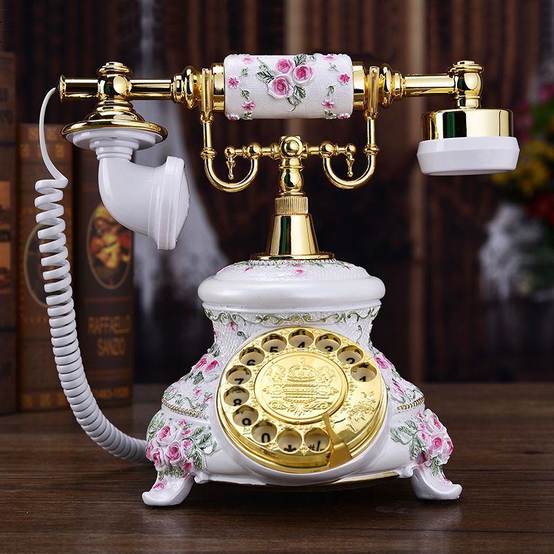 【Double Bells】European Antique Style Telephone, Retro Telephone, Stylish Creative Country Style Landline, Home Telephone