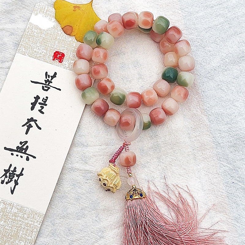 친신 복숭아꽃 껍질 휴대용 [버킷 비즈]