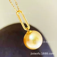 18K золото полые прямоугольные Подвеска Пряжка держатель жемчуга Аксессуары жесткий K ремесло с бисером пластины кулон пустой держатель