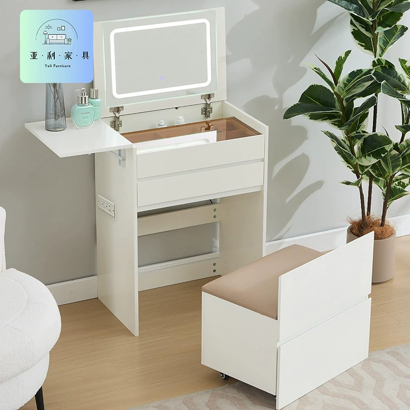 Экспортная мебельная панель для туалетного столика Amzom, простой компактный туалетный столик для спальни с подсветкой