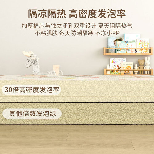 XPE crawling mat for children, non-toxic and odorless, crawling mat for babies, thick home living room infant cartoon foam floor mat