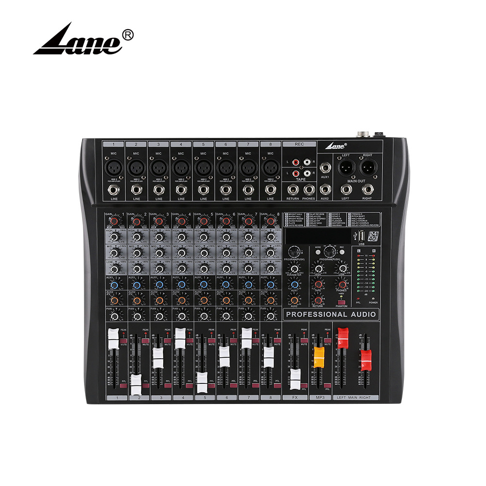 lane莱茵 RX系列 调音台 8—16路带混响USB舞台演出K歌调音台