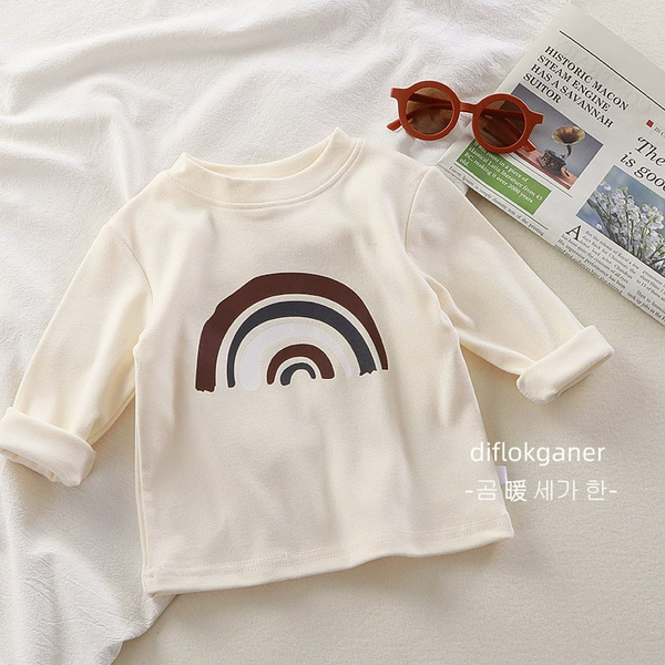 Cartoon base shirt-beak rainbow