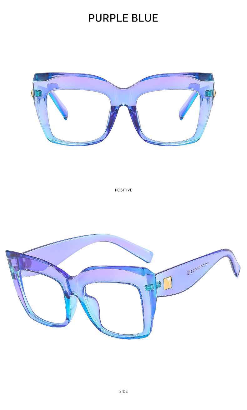 50g Weight Full Frame Glasses Structure Glasses Classification Ac, UV400 Protection Lens Material Square Glasses Style Street Occasion Solid Color Pattern Women'S Gender Exaggerated Style Exaggerated Solid Color Ac UV400 Protection Square Full Frame Women's Sunglasses 13