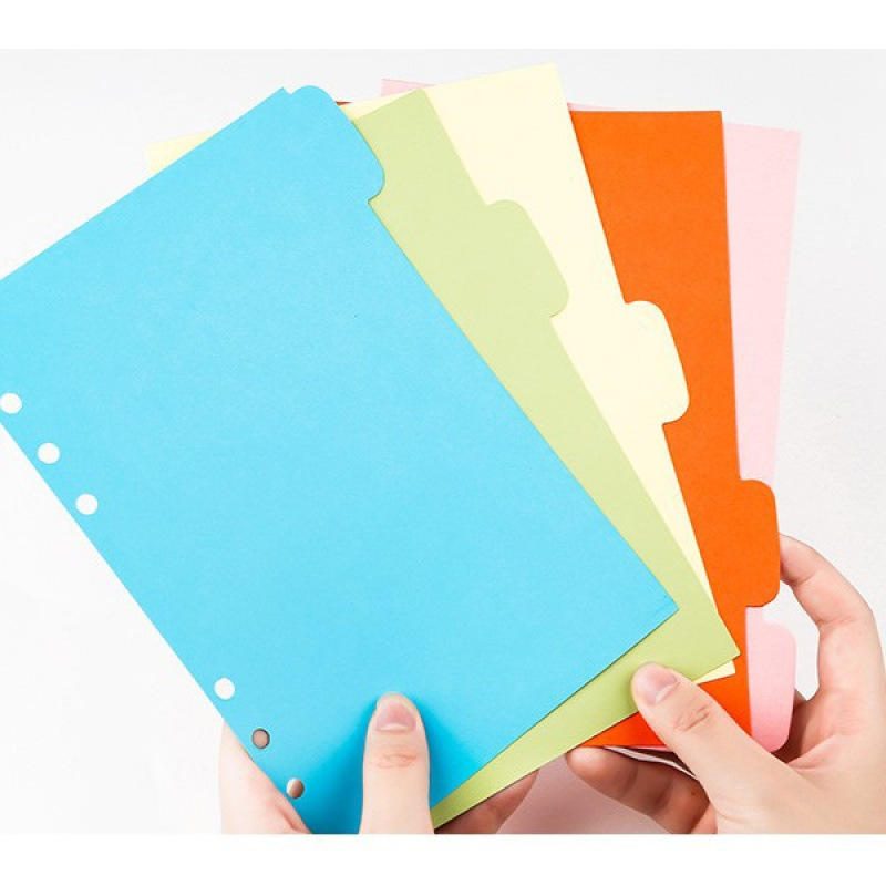 A6A7B4 hoja de papel índice de color hoja de papel sub-divisora hoja de papel de libro de clasificación de páginas de color image 3