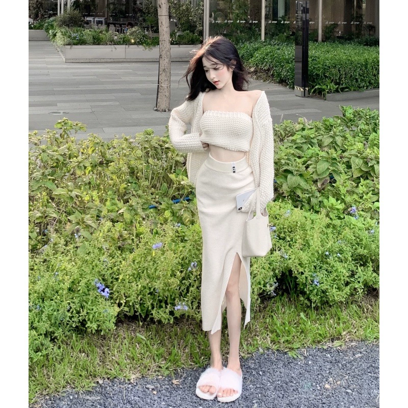 Ленивый ветер трикотажный свитер куртка женская осень мягкая восковая свободная с длинными рукавами кардиган топы с открытой поперечной юбкой