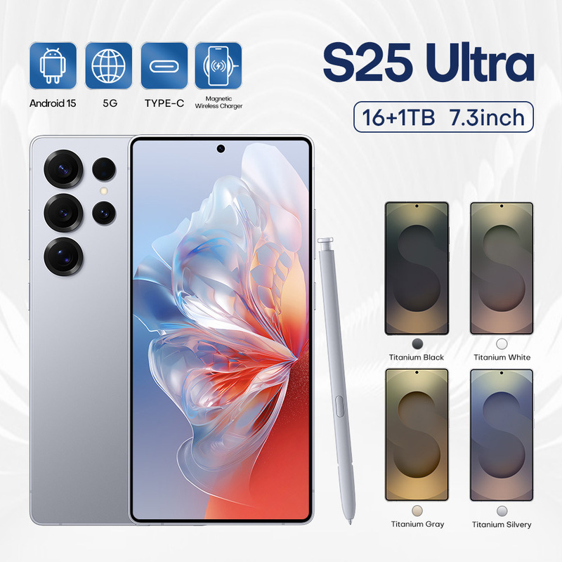S25Ultra cross-border mobile phone 4G in stock original rubber sleeve 4 64 wireless charging 6.75 inch foreign trade smart phone