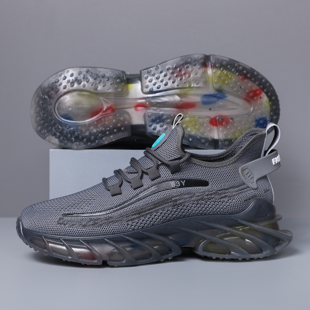 Zapatos de hombre 24 primavera nuevos zapatos de malla de color inferior de la jalea zapatos casuales 55 zapatos de hombre de tamaño Comercio exterior al por mayor