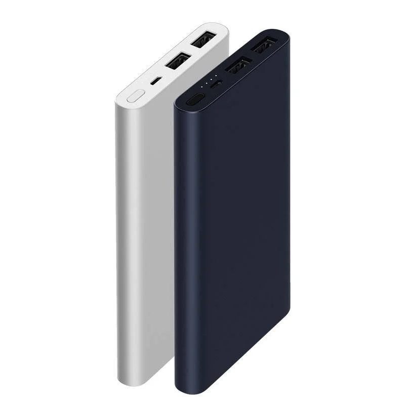 国境を越えた Xiaomi モバイル電源 2 パワーバンク 10000mAh 超薄型、コンパクト、ポータブルアルミニウム金属に適しています。|undefined