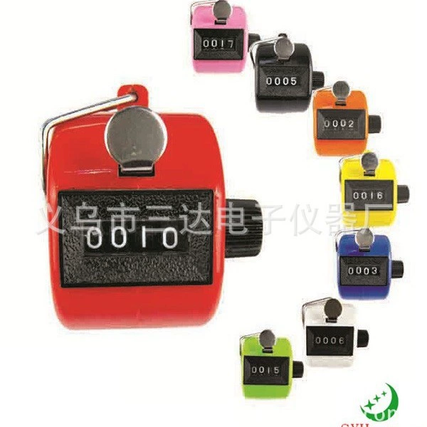 Завод прямой четыре-значный Ручной пресс-счетчик ручной счетчик Ручной пресс-прессованный механический счетчик оптом