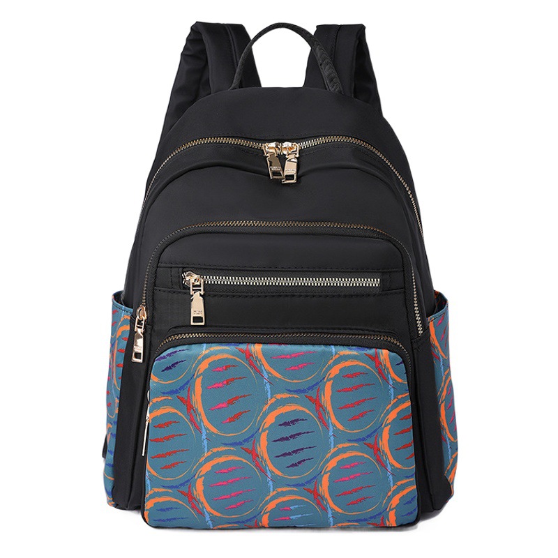 Fashionable waterproof nylon cloth bag multi-functional handbag trendy women's backpack casual lightweight student schoolbag