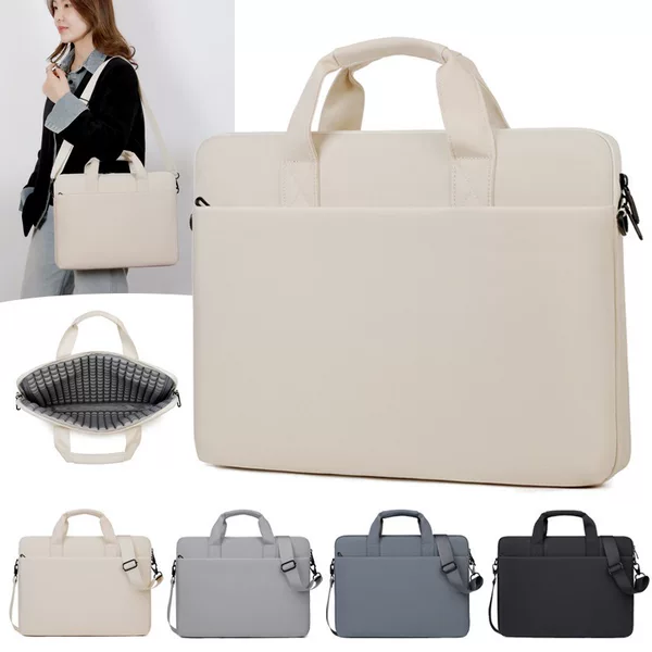 Cross-Border Laptop Bag, Shock-Proof Airbag Laptop Bag, Business Commuter Bag, Cross-Body Briefcase with Logo Printed on It