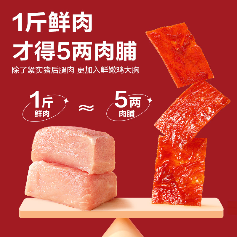좋은 제품 가게 돼지 고기 육포 고단백 육포 Jingjiang 전문 돼지 고기 가게 레저 갈망 간식 100g