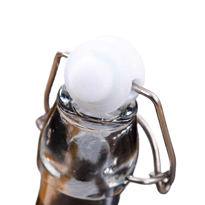 500ml botella de vino de cristal de la hebilla 750ml bebida redonda transparente jugo de fruta botella de vino botella de la burbuja de la enzima botella vacía