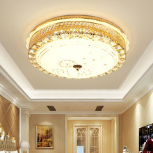 欧式水晶吸顶灯温馨房间灯led主卧室灯圆形简欧创意节能