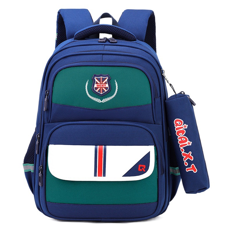 Mochila escolar de estilo británico para niñas de 3.º a 6.º grado, ultraligera y que reduce la carga, mochila ligera para estudiantes de primaria, mochila infantil de doble correa.