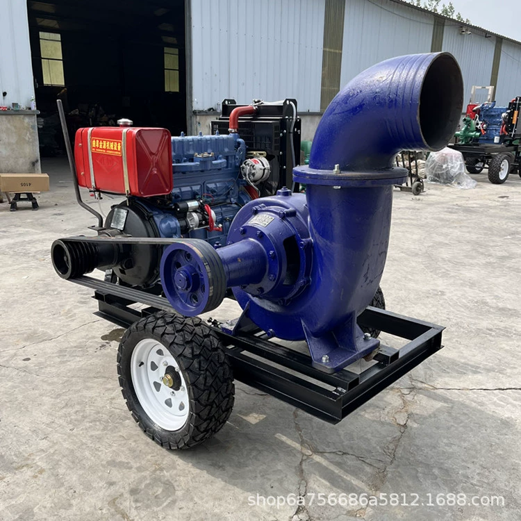 Инженерный дренаж и контроль наводнений, четырехцилиндровый 12inch водяной насос с большим расходом, городской дизельный канализационный насос для борьбы с наводнениями, сельскохозяйственный водяной насос