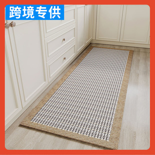 ✅ Cross-Border Kitchen Floor Mats, Water-Absorbent Household Non-Slip Floor Mats, Waterproof and Oil-Proof, No-Wash, Wipeable and Stain-Resistant Carpet Woven Mats