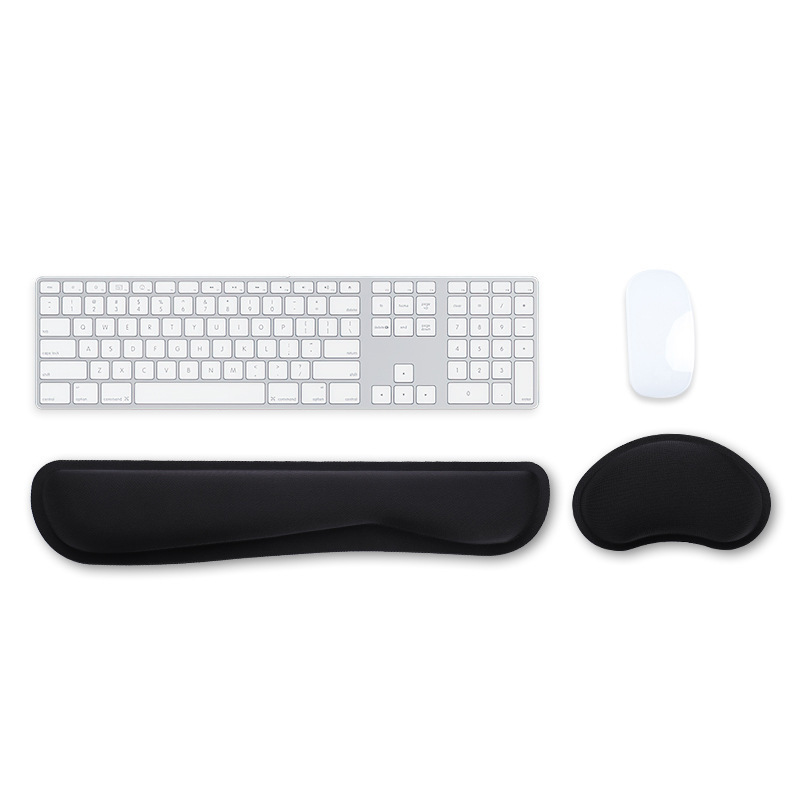 Cojín de muñeca de goma cojín de mano cojín de espuma de memoria cojín de ratón de goma soporte de teclado traje de oficina almohadilla de muñeca producción personalizada